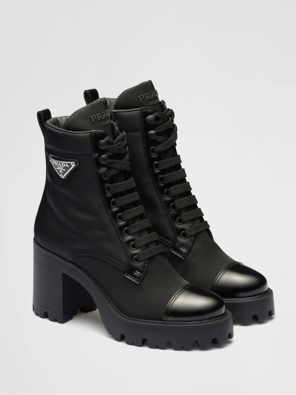 PRADA Re-Nylon and Leather booties $1,620 39.5
